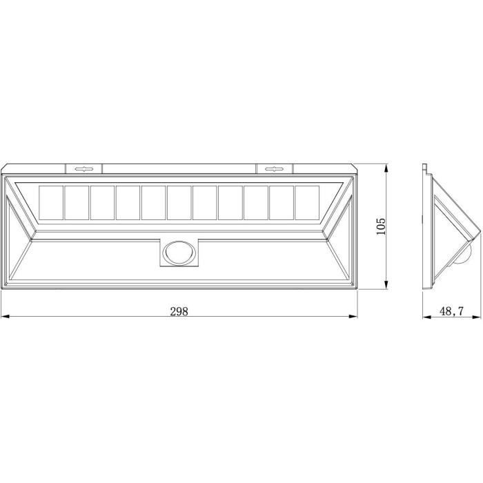 GALIX Solar Wall Spotlight - G4565 - Very Bright with Motion Detector - 300 Lumens