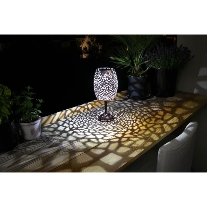 GALIX Solar Lantern - G2003 - Copper-colored Metal - 10 Lumen White LED - H35 cm