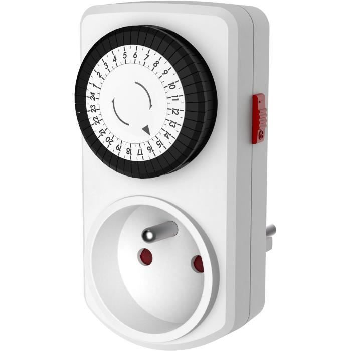 GAO Set of 2 Mini Daily Mechanical Programmers - 3680 W - 48 Programs - White