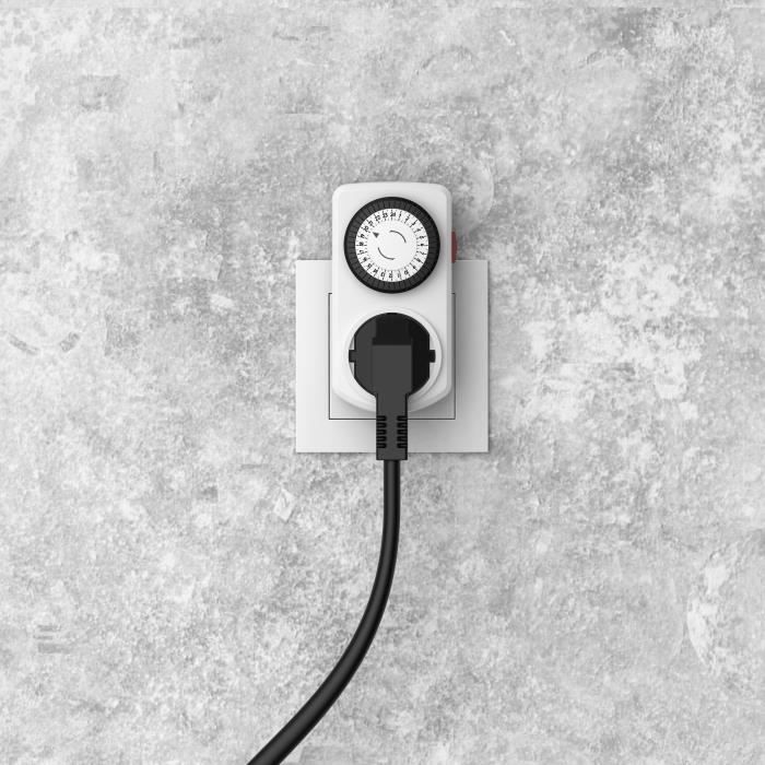 GAO Set of 2 Mini Daily Mechanical Programmers - 3680 W - 48 Programs - White