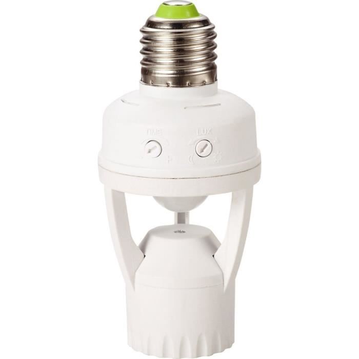 GAO E27 Socket - Motion Sensor - 360°, Adjustable Timer, LED/CFL Compatible