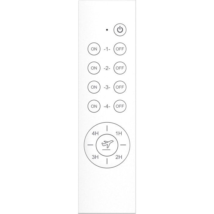 GAO Remote-Controlled Socket Set - 3 Sockets - 30 m Range - Individual ON/OFF - Timer 1-4 Hours