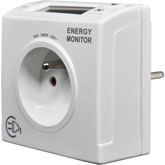 GAO Energy Consumption Monitor - Measures W/kWh/time - 16A 3680W