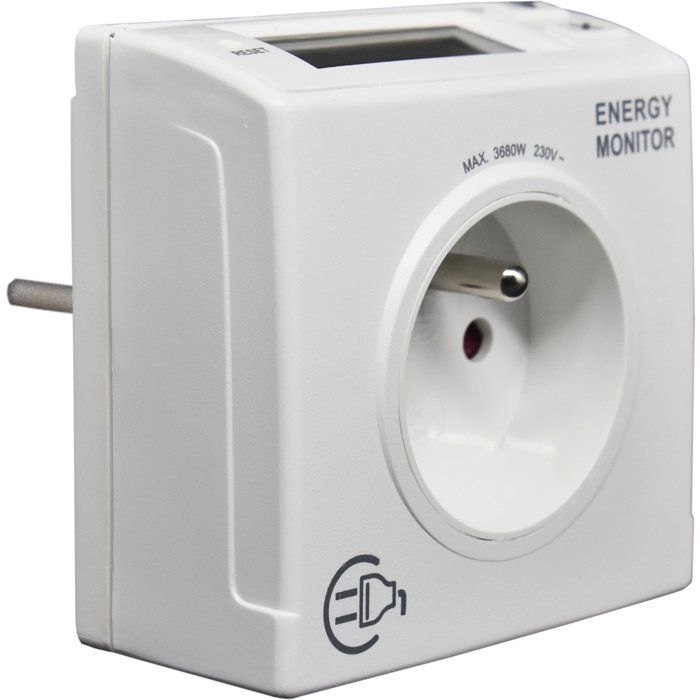 GAO Energy Consumption Monitor - Measures W/kWh/time - 16A 3680W