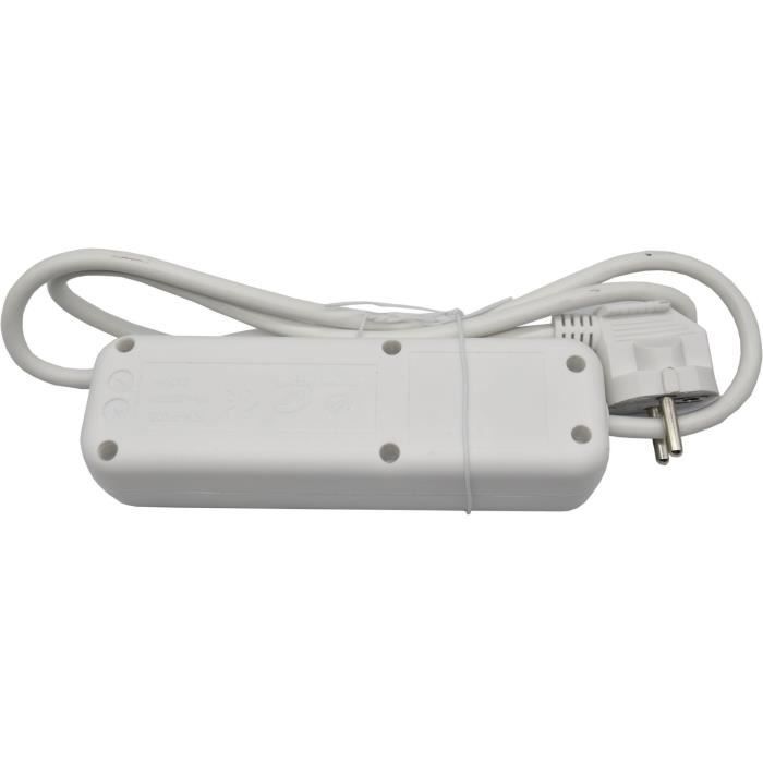 GAO Household Power Strip - 3 x 2P+E Sockets - Child Protection - NF Compliant