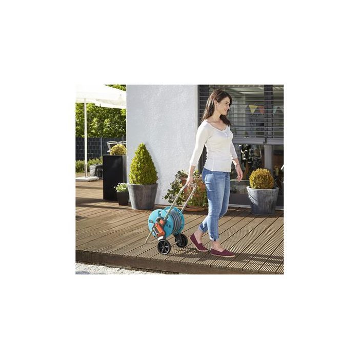 GARDENA CleverRoll Hose Reel on Wheels - Size S - 20 m Hose