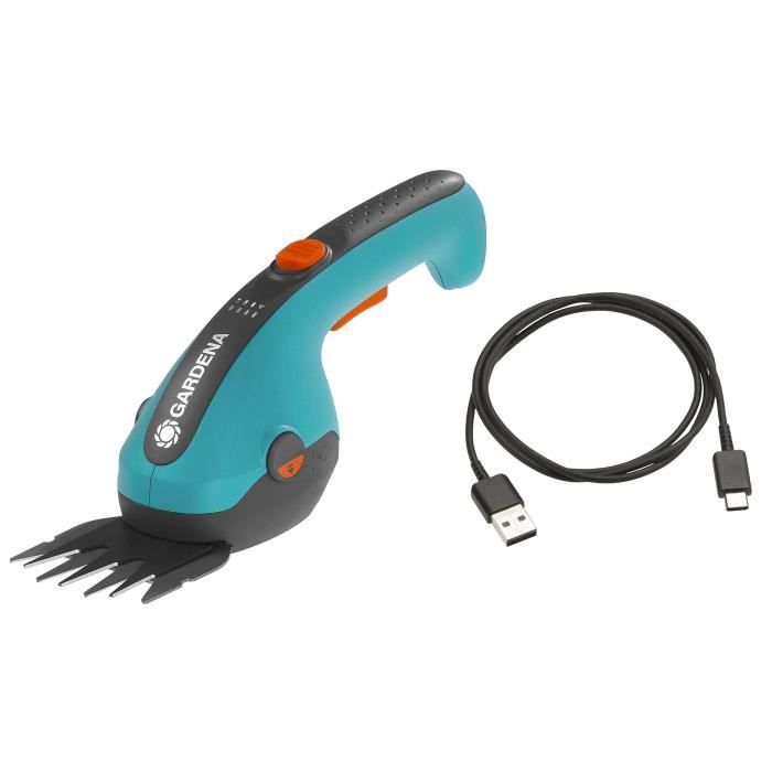 GARDENA ClassicCut Li Grass Shears - 3.6V/2.5Ah - Blade Guard and USB-C Cable 3.6V/2.5
