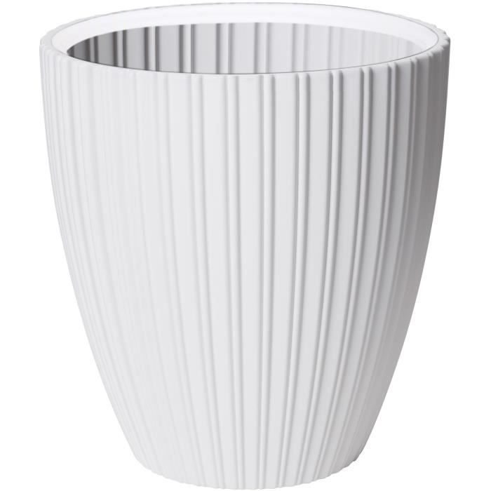 Flower pot - GARDEN ID - Fancy - 40 x 42 cm - For garden, balcony or indoor use - White