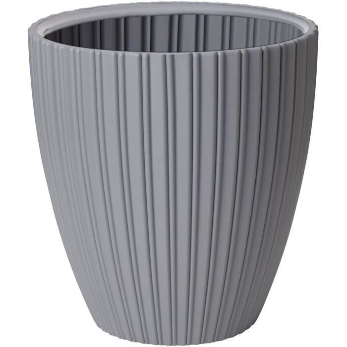 GARDEN ID Fancy Flower Pot - 40 x 42 cm - For garden, balcony or indoor use - Light grey