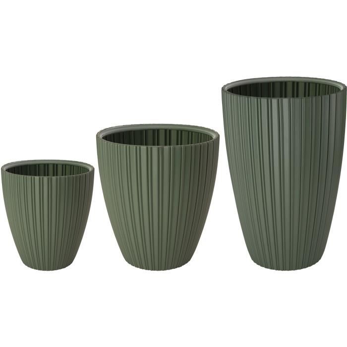 GARDEN ID Flower Pot - Fancy - 40 x 42 cm - Lime green - For garden, balcony or indoor use