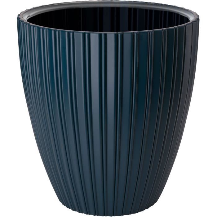 GARDEN ID Flower Pot - Fancy - 40 x 42 cm - Petrol blue - For garden, balcony or indoor use