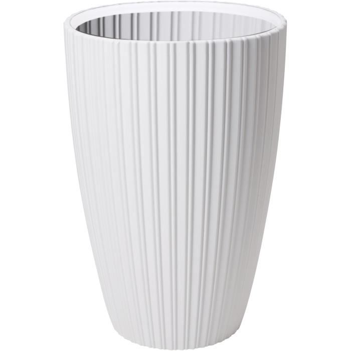 GARDEN ID Flower Pot - Fancy - 40 x 58 cm - White - For garden, balcony or indoor use