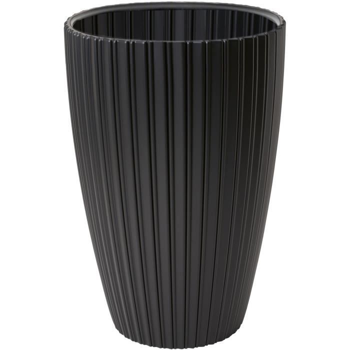 Flower pot - GARDEN ID - Fancy - 40 x 58 cm - For garden, balcony or indoor use - Black