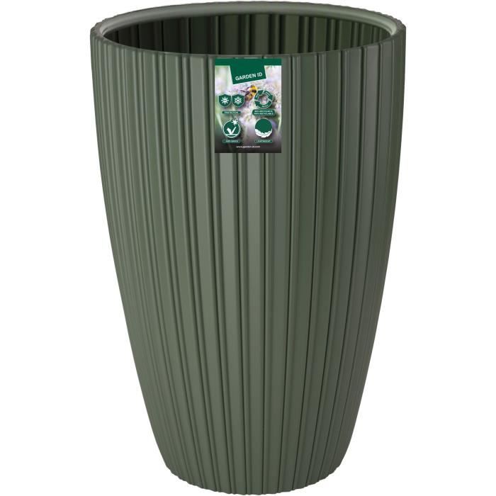 Flower pot - GARDEN ID - Fancy - 40 x 58 cm - For garden, balcony or indoor use - Lime green