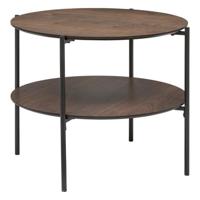 GARLE Coffee Table - Square - Natural Wood - 60 x 60 x 40 cm