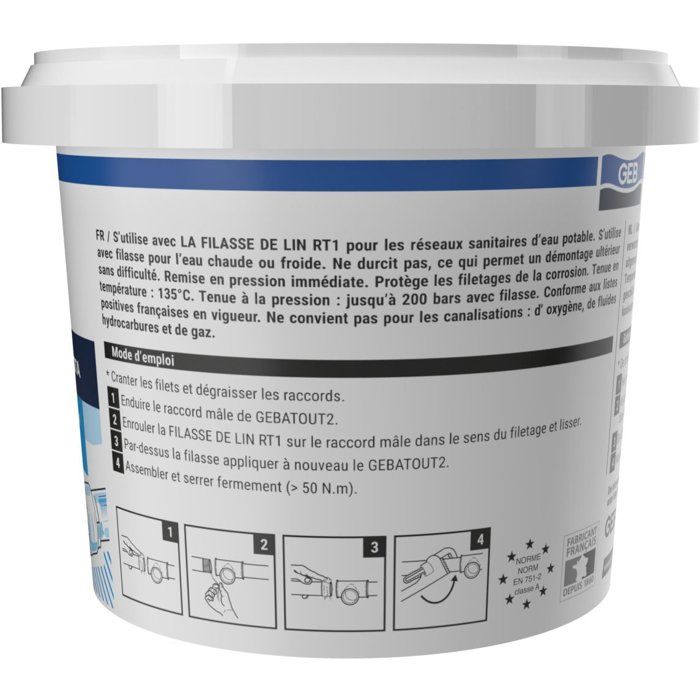 GEB Gebatout 2 Jointing Compound - Suitable for Drinking Water - 500 g Tub