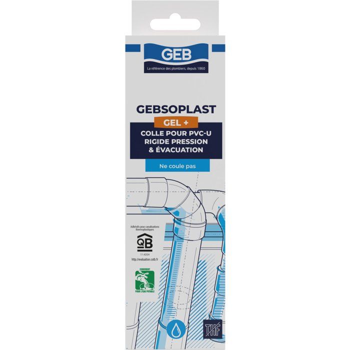GEB Gebsoplast Gel Plus PVC Adhesive - 125 ml - For Rigid PVC Systems