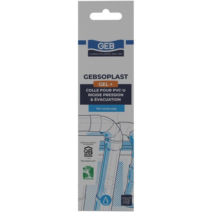 GEB Gebsoplast Gel Plus PVC Adhesive - 125 ml - For Rigid PVC Systems
