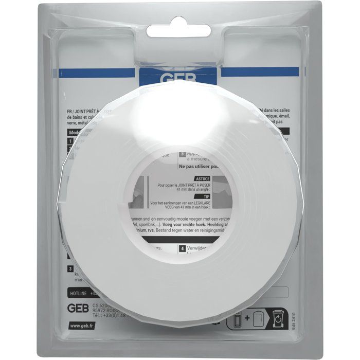 GEB Ready-to-Install Joint - Width 41 mm x 3.35 m - White