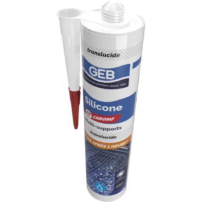 GEB Multi-Surface Sanitary Silicone - 60 Chrono - Translucent - 280 ml