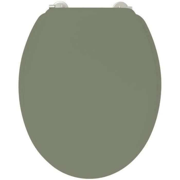 GELCO DUPLO Toilet Seat - Bamboo Powder - Khaki Green - Stainless Steel Hinges