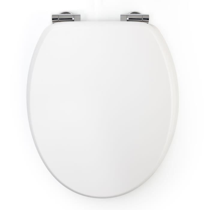 GELCO DESIGN Toilet Seat - MDF - White - Magnetic Soft-Close Mechanism