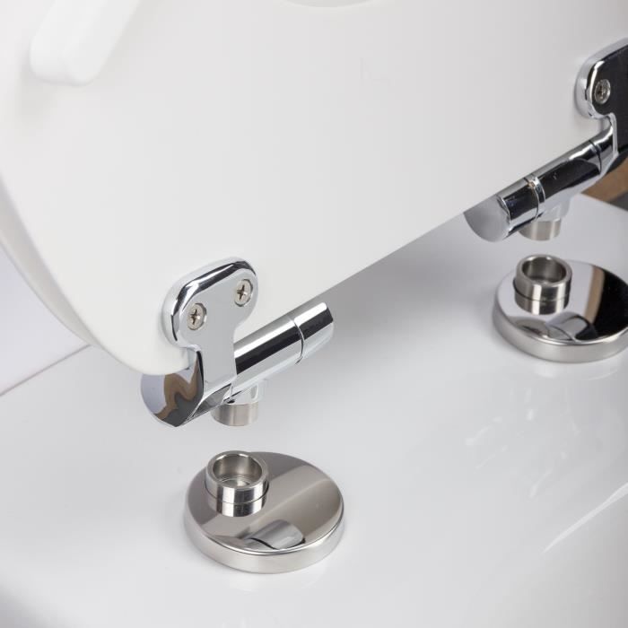 GELCO DESIGN Toilet Seat - MDF - White - Magnetic Soft-Close Mechanism