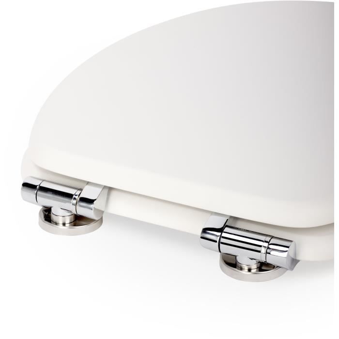 GELCO DESIGN Toilet Seat - MDF - White - Magnetic Soft-Close Mechanism