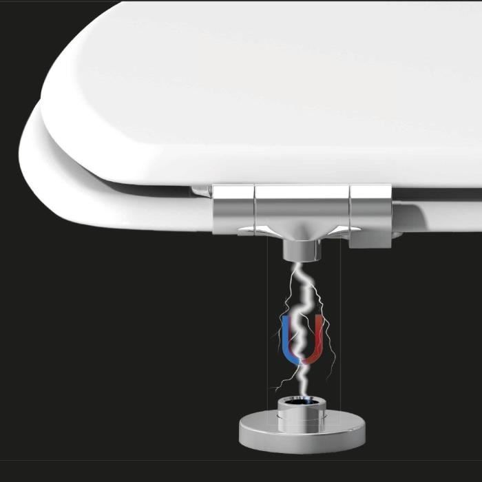 GELCO DESIGN Toilet Seat - MDF - White - Magnetic Soft-Close Mechanism