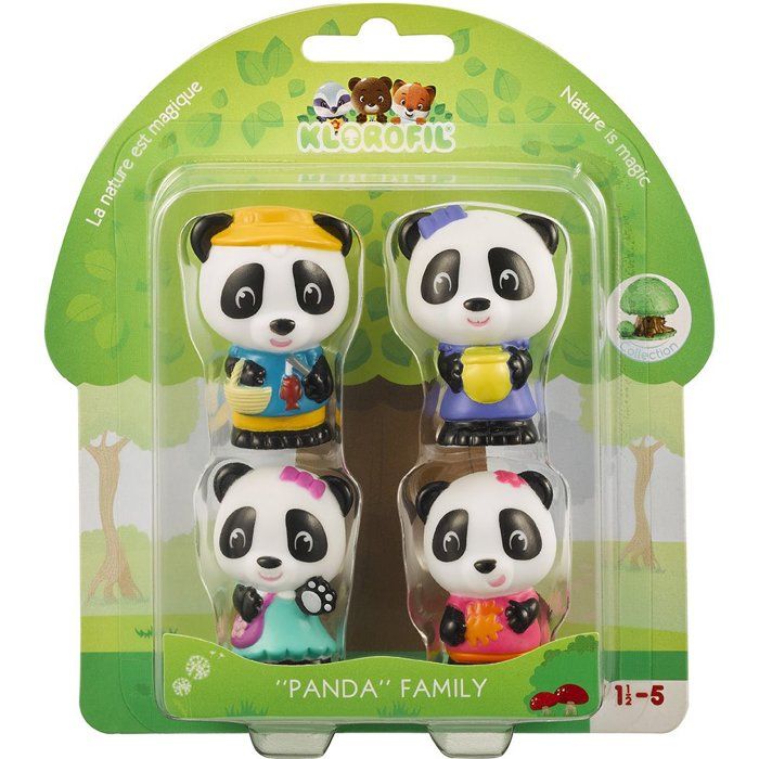 SOPHIE THE GIRAFFE - Klorofil Panda Figurines Set of 4 - Bao, Jian, Tam, Poppy