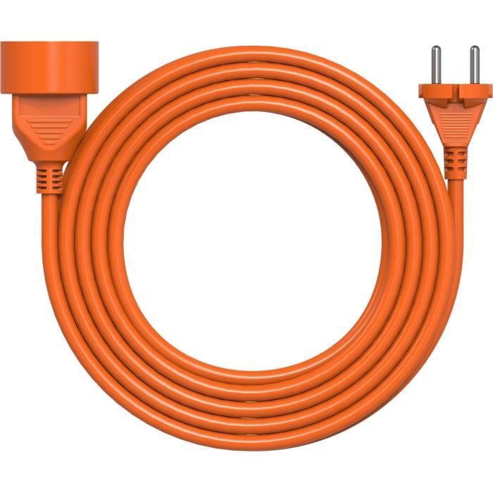 GENERIC Extension Cord - 25 m H05VVF 2x1.5 - Orange - Outdoor