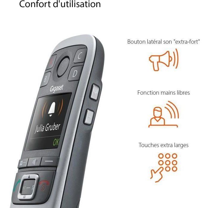 Gigaset DECT Cordless Phone Silver Giga E 560