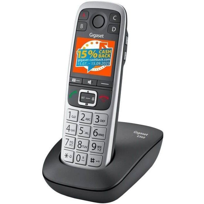 Gigaset DECT Cordless Phone Silver Giga E 560