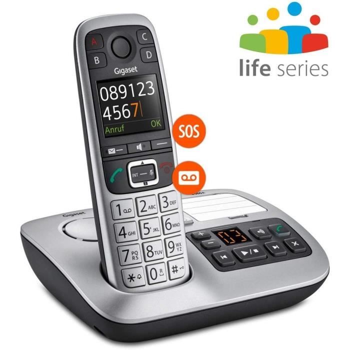 GIGASET Landline Phone E560A Silver with Answering Machine