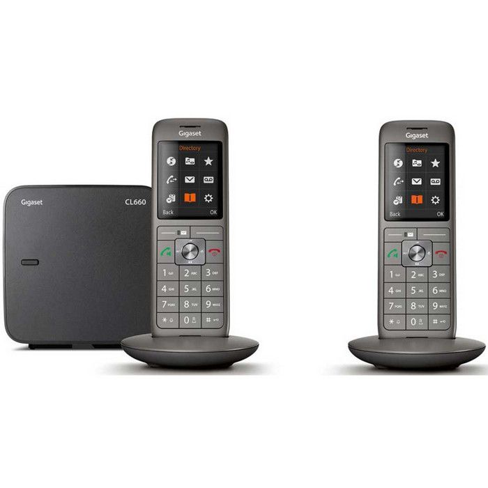 Gigaset CL 660 A Duo Cordless Phone - Anthracite - 400 Contacts - Answering Machine