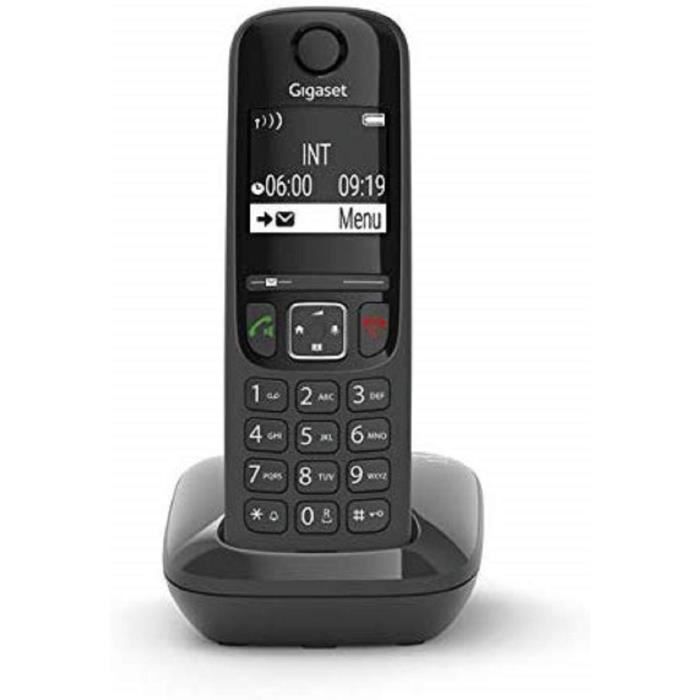 GIGASET AS690 Corded Telephone - Black - High-Performance Hands-Free, Call Blocking