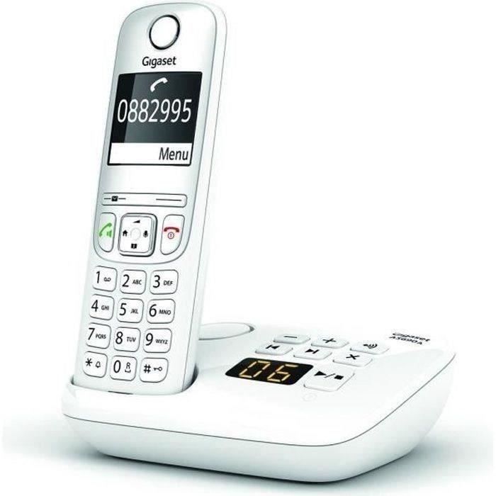 GIGASET AS690 A Cordless Phone - White - Answering Machine, Hands-Free, Caller ID