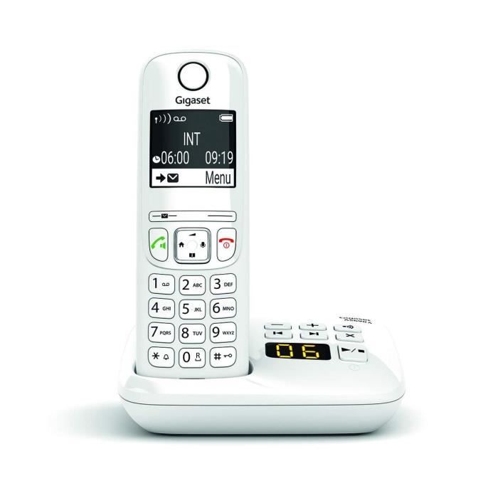 GIGASET AS690 A Cordless Phone - White - Answering Machine, Hands-Free, Caller ID