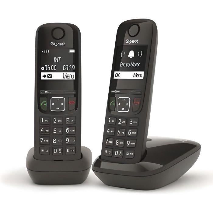 Gigaset AS690 Duo Cordless Phone - White - 100 Contacts - Hands-free