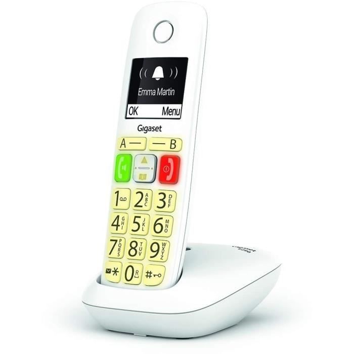GIGASET E290 Duo Cordless Phone - White - Large Screen, Large Buttons, Audio Boost
