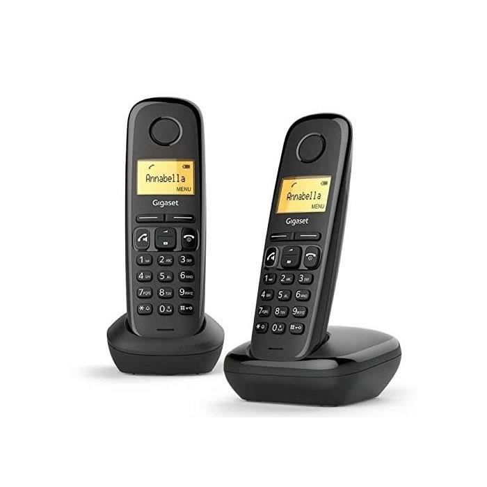 GIGASET A270 Duo Cordless Phone Black with Caller ID 80-Name
