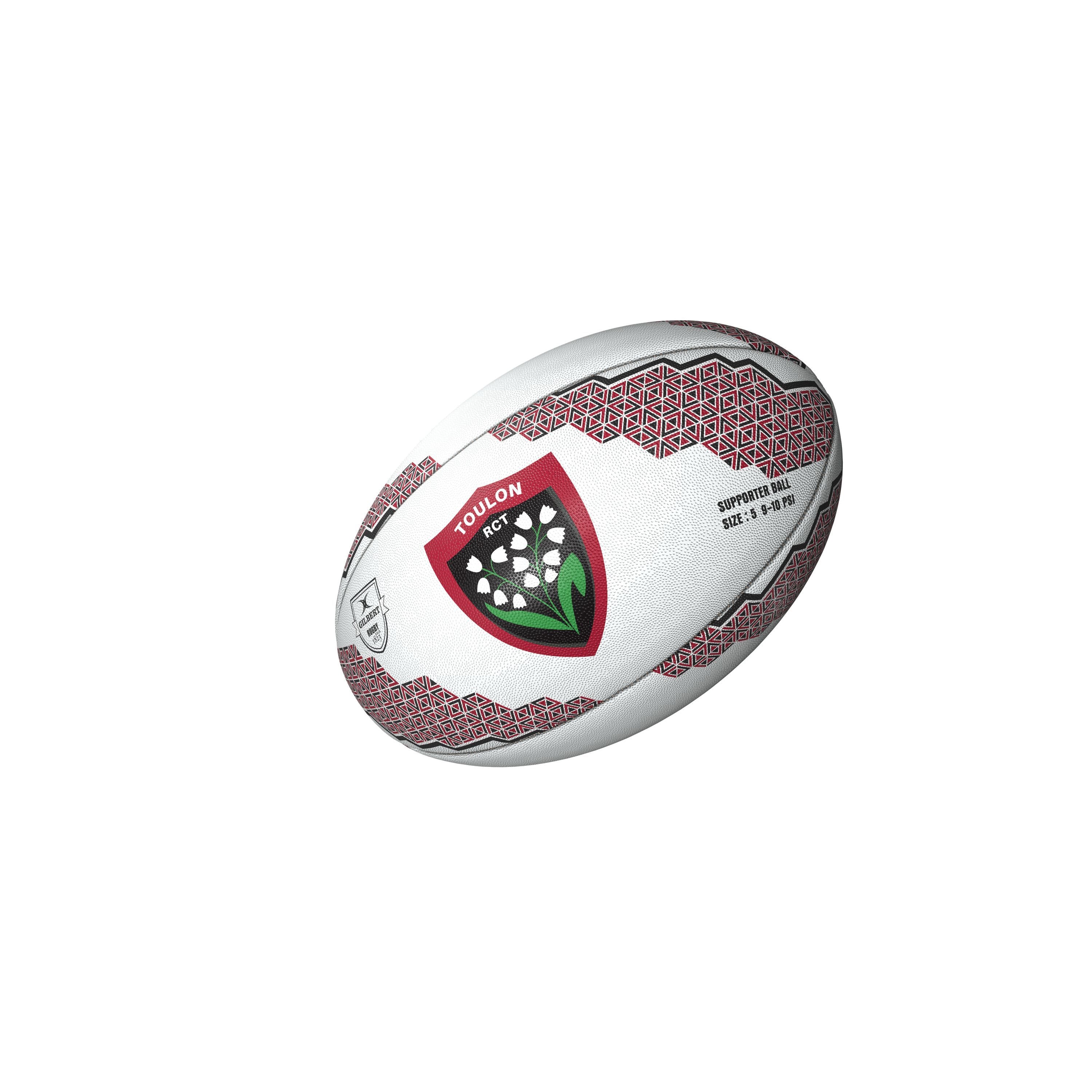 Gilbert Rugby Ball - Toulon Supporter - Size 5