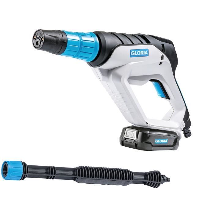 GLORIA MultiJet 18V Cordless Low Pressure Washer - 2.5 Ah Battery and Charger Included