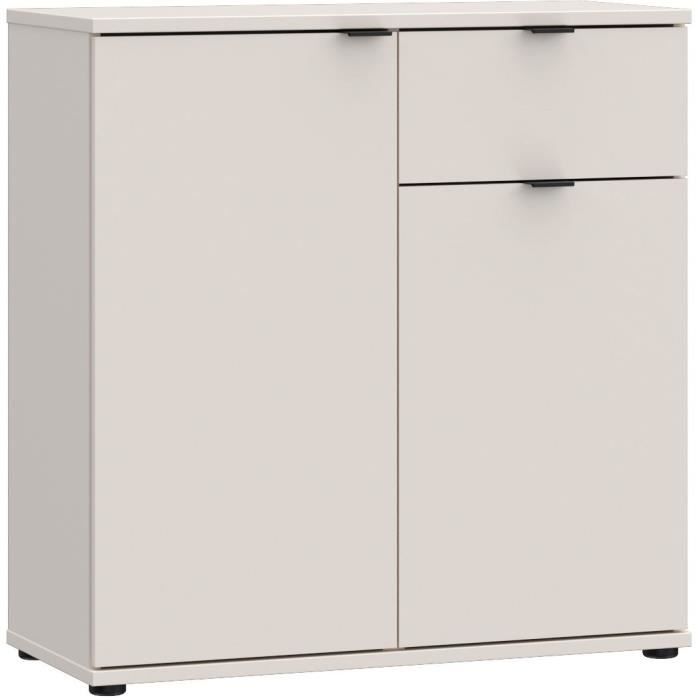 GANYMEDE Storage Unit - Sand - 2 Doors/1 Drawer - 80.1 x 34.1 x 82.3 cm