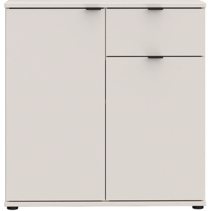 GANYMEDE Storage Unit - Sand - 2 Doors/1 Drawer - 80.1 x 34.1 x 82.3 cm
