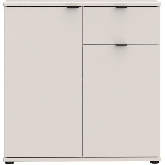 GANYMEDE Storage Unit - Sand - 2 Doors/1 Drawer - 80.1 x 34.1 x 82.3 cm