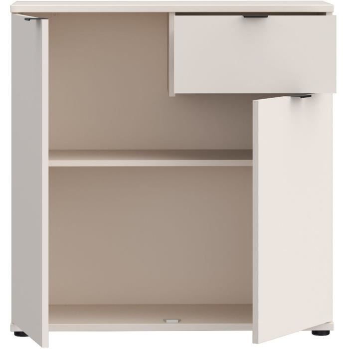 GANYMEDE Storage Unit - Sand - 2 Doors/1 Drawer - 80.1 x 34.1 x 82.3 cm