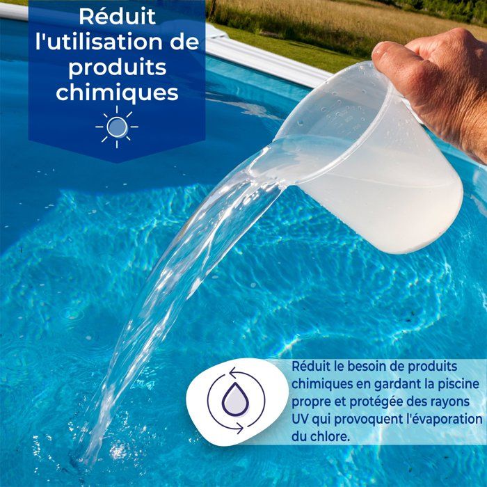 GRE Summer Bubble Cover - 180 µm - 6.00 x 3.00 m Pool - For Steel/Resin, Tubular or Self-Supporting Pools