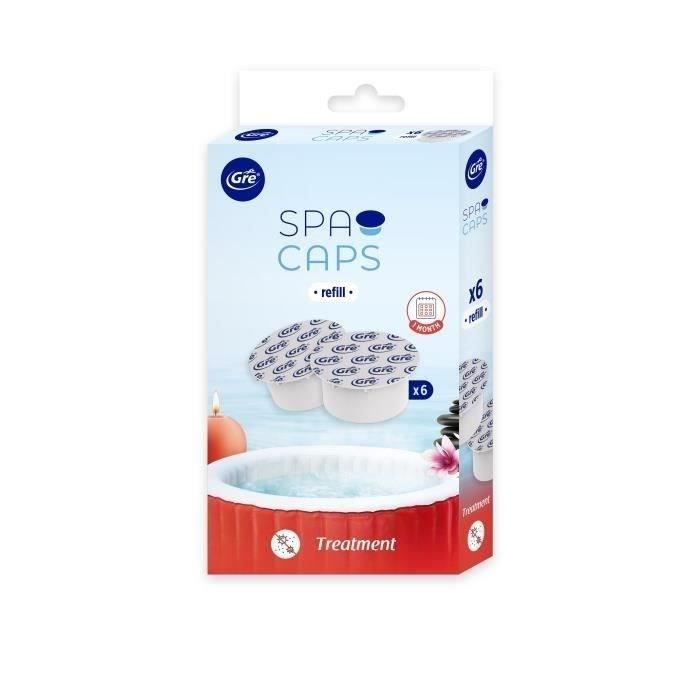 GRE - SPA CAPS Refills for Inflatable Spa Disinfection - Chlorine-Free - 6 Capsules