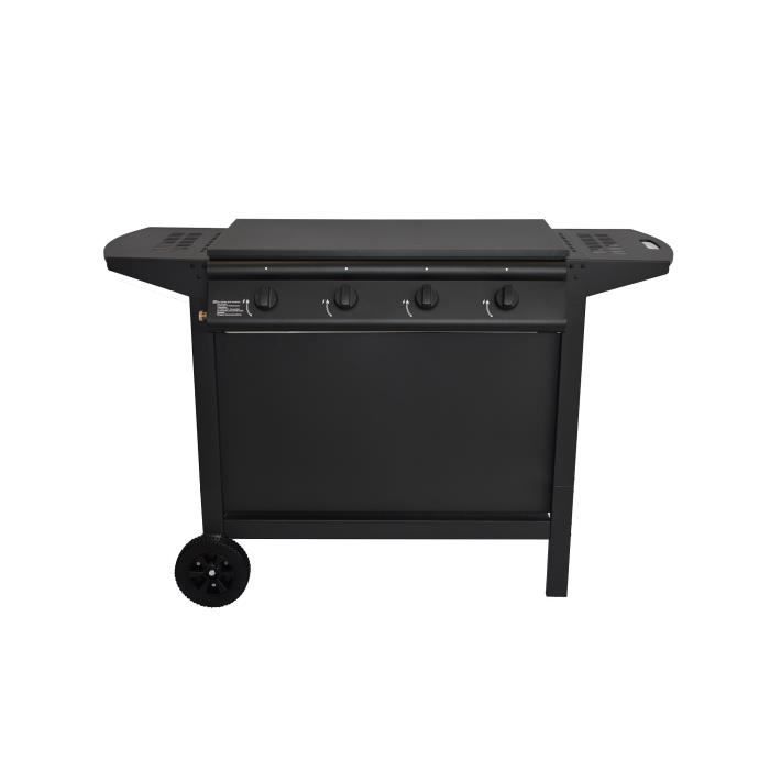 GRILL GARDEN Gas Barbecue - 4 Burners - Black - Protective Cover